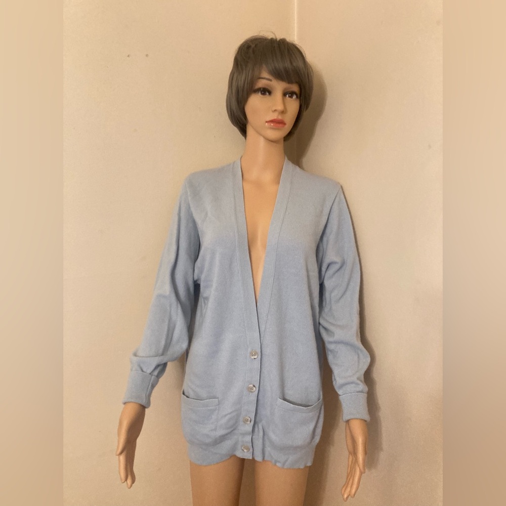 N.Peal light blue,and Ralph Lauren lavender 2 boyfriend cardigans, 
100%CASHMERE